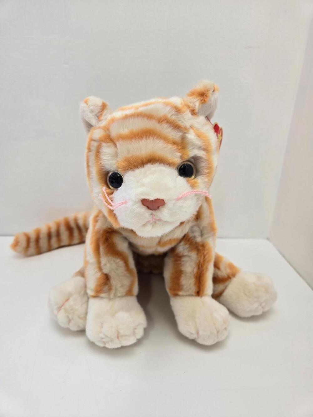Ty Beanie Buddy “Amber” the Adorable Gold Tabby Cat (12 inch)